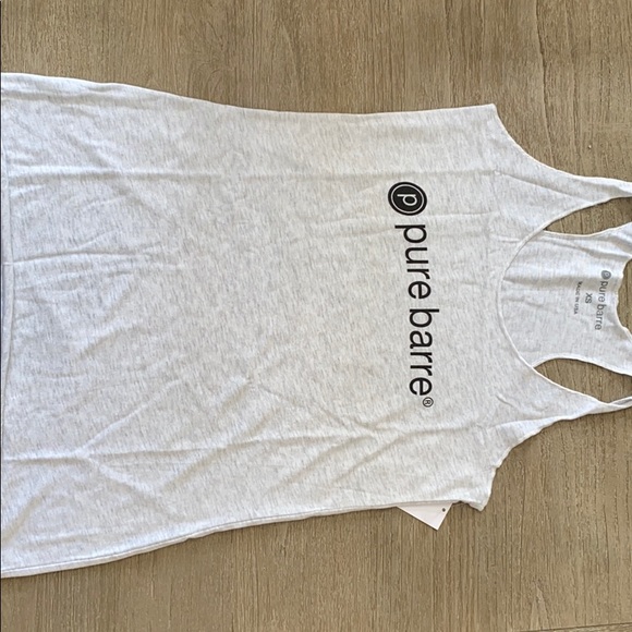 Pure Barre Racerback Tank - White Heather - Picture 2 of 2